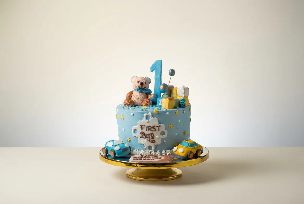Teddy Bear First Day Celebration Cake
