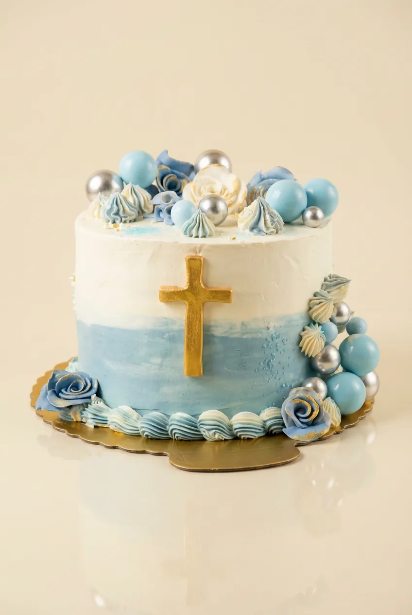 Heavenly Cross Christening Cake