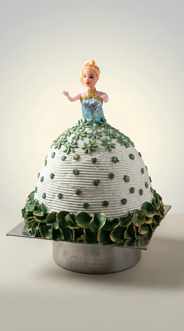 Emerald Garden Princess Gown Cake