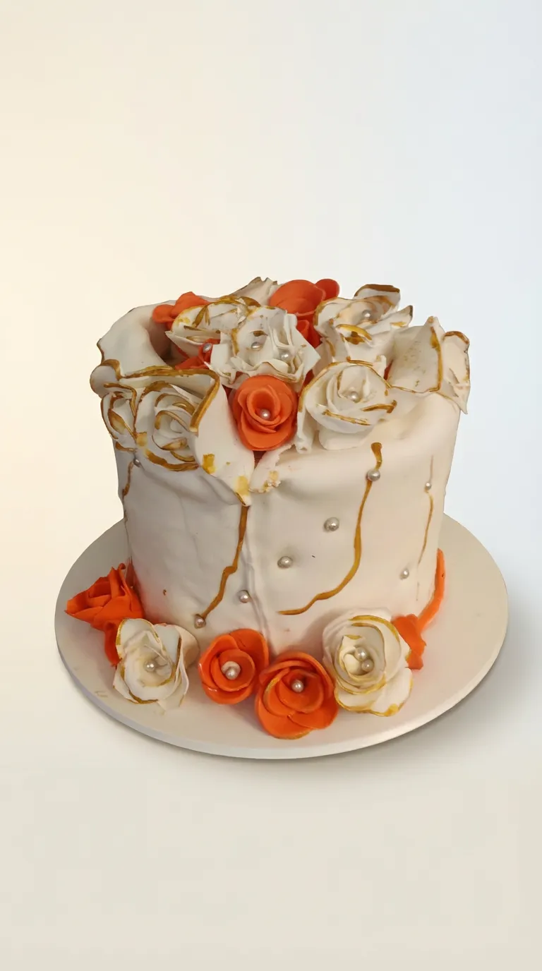 Gold Drip Romance Cake